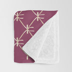 Bows & Ribbons Pattern XXXIII Plum Purple Throw Blanket Gallery Image 3