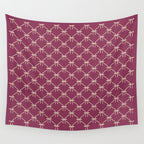 Bows & Ribbons Pattern XXXIII Plum Purple Wall Tapestry Gallery Image 4