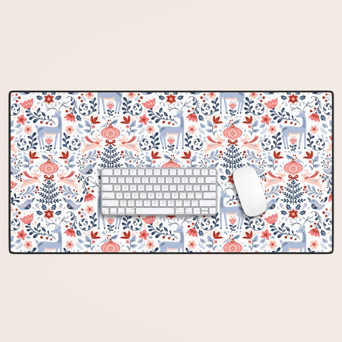 Folk Art Christmas Desk Mat Gallery Image 1