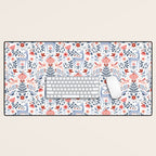 Folk Art Christmas Desk Mat Gallery Image 1