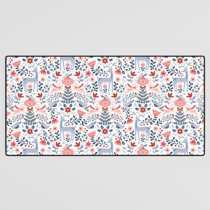Folk Art Christmas Desk Mat Gallery Image 3