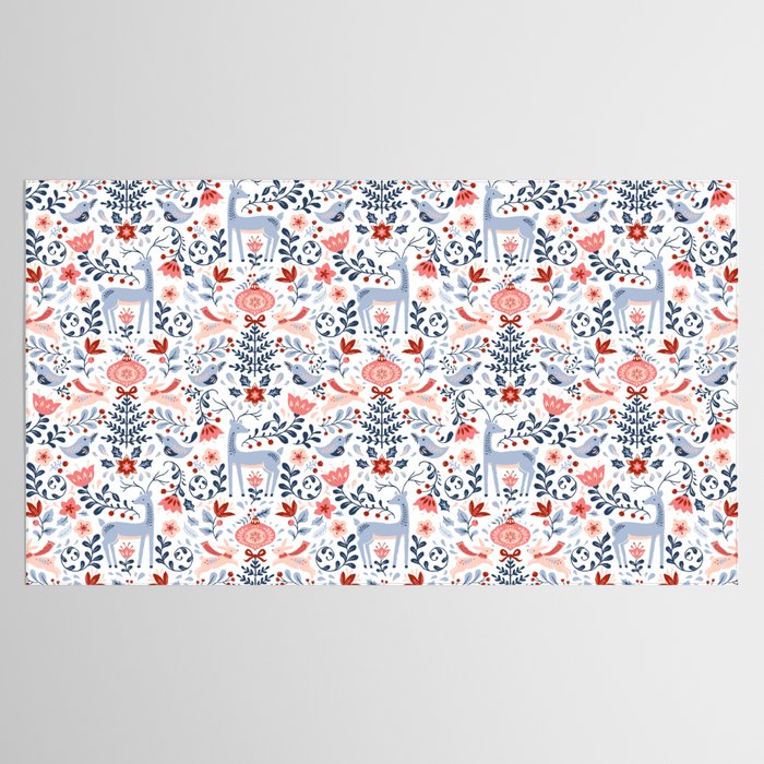 Folk Art Christmas Tablecloth Gallery Image 2