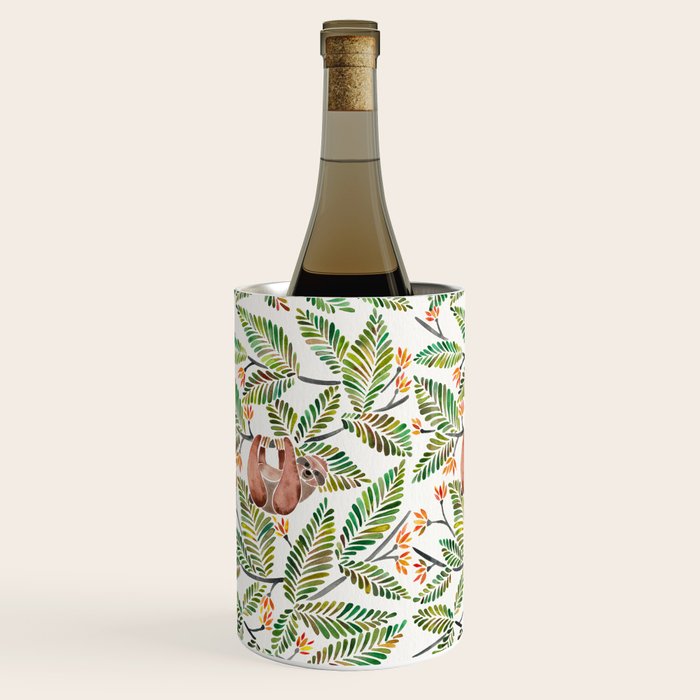 Happy Sloth - Tropical Green Rainforest Wine Chiller Gallery Image 2
