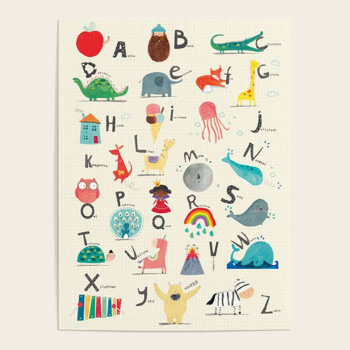 Animal Alphabet Poster