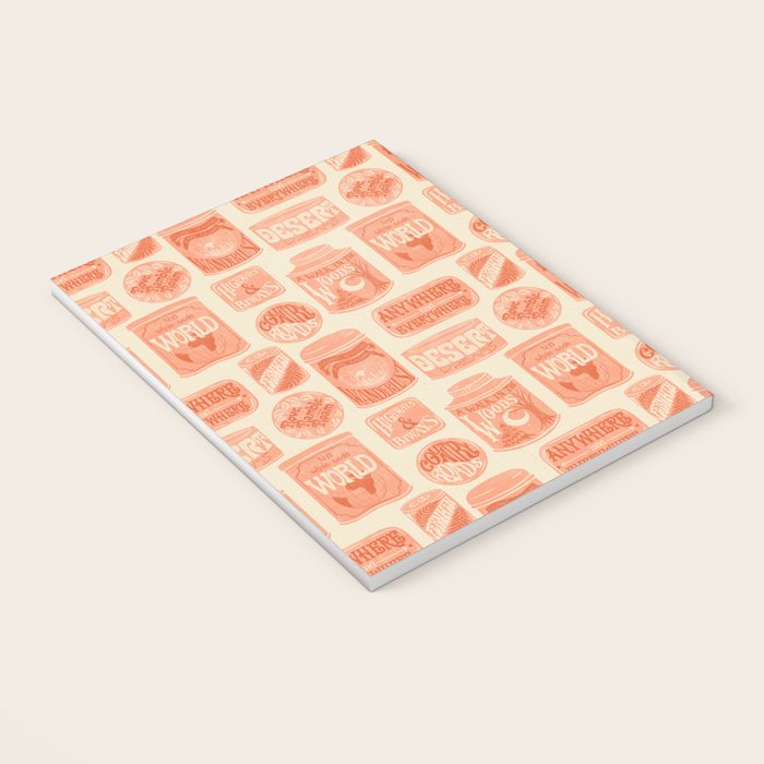 Vagabondâs Cupboard - peach and cream Notebook Gallery Image 3