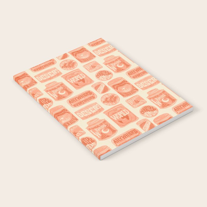 Vagabondâs Cupboard - peach and cream Notebook Gallery Image 2