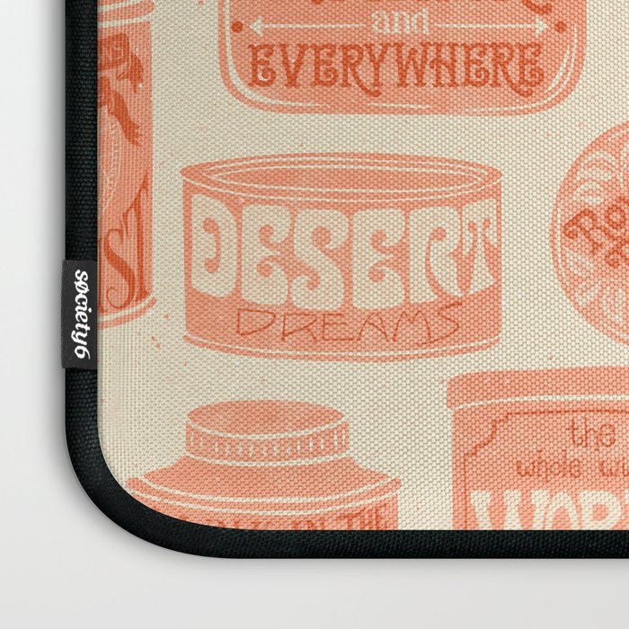 Vagabondâs Cupboard - peach and cream Laptop Sleeve Gallery Image 3