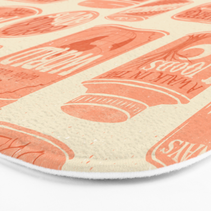 Vagabondâs Cupboard - peach and cream Bath Mat Gallery Image 3