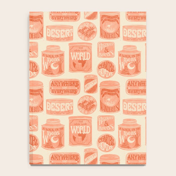 Vagabondâs Cupboard - peach and cream Notebook Gallery Image 4