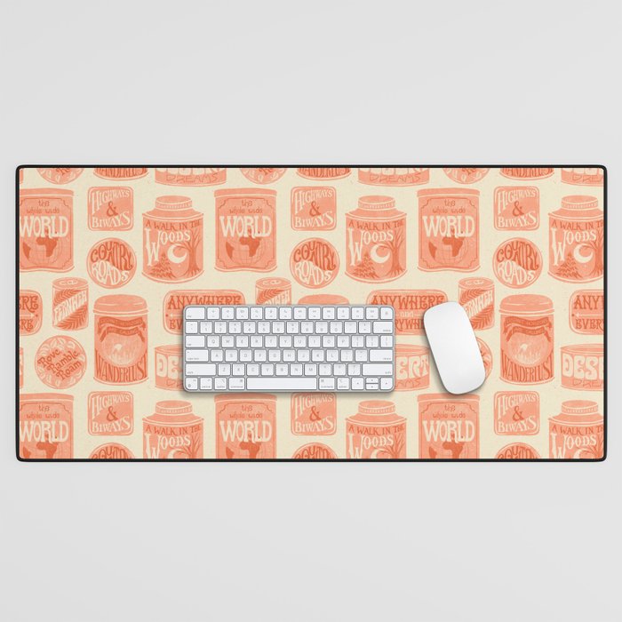 Vagabondâs Cupboard - peach and cream Desk Mat Gallery Image 1