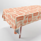 Vagabondâs Cupboard - peach and cream Tablecloth Gallery Image 1