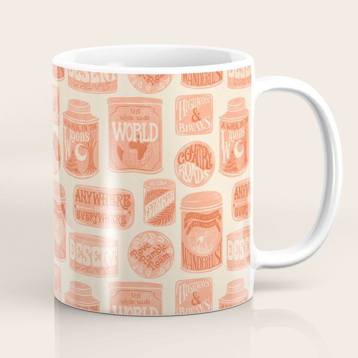 Vagabondâs Cupboard - peach and cream Coffee Mug Gallery Image 1