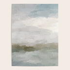 Break in the Weather I - Gray Blue Sage Green Sunrise Abstract Nature Ocean Painting Art Print Poster Gallery Image 4
