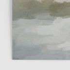Break in the Weather I - Gray Blue Sage Green Sunrise Abstract Nature Ocean Painting Art Print Poster Gallery Image 3