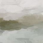 Break in the Weather I - Gray Blue Sage Green Sunrise Abstract Nature Ocean Painting Art Print Coffee Mug Gallery Image 2