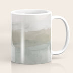Break in the Weather I - Gray Blue Sage Green Sunrise Abstract Nature Ocean Painting Art Print Coffee Mug Gallery Image 1