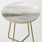 Break in the Weather I - Gray Blue Sage Green Sunrise Abstract Nature Ocean Painting Art Print Side Table Gallery Image 2