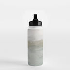 Break in the Weather I - Gray Blue Sage Green Sunrise Abstract Nature Ocean Painting Art Print Water Bottle Gallery Image 2