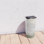 Break in the Weather I - Gray Blue Sage Green Sunrise Abstract Nature Ocean Painting Art Print Travel Mug Gallery Image 4