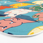Happy Hippo Family Bath Mat Gallery Image 3
