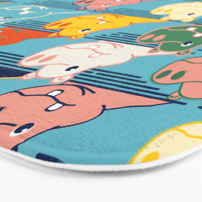 Happy Hippo Family Bath Mat Gallery Image 3