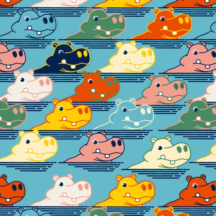 Happy Hippo Family Coffee Mug Gallery Image 2