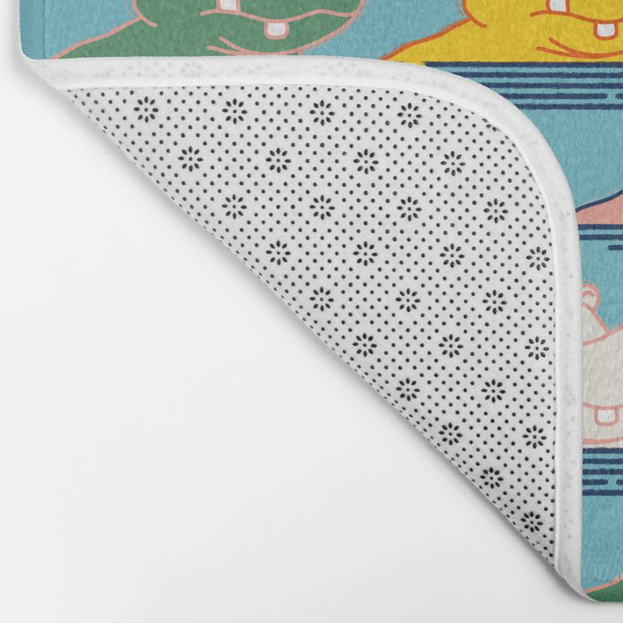 Happy Hippo Family Bath Mat Gallery Image 2