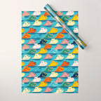 Happy Hippo Family Wrapping Paper Gallery Image 1
