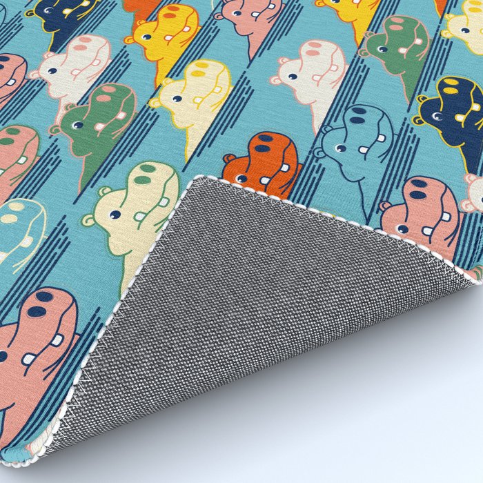 Happy Hippo Family Rug Gallery Image 4