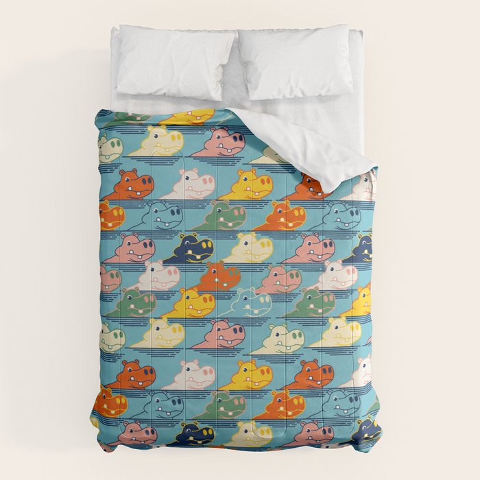 Happy Hippo Family Comforter Gallery Image 1