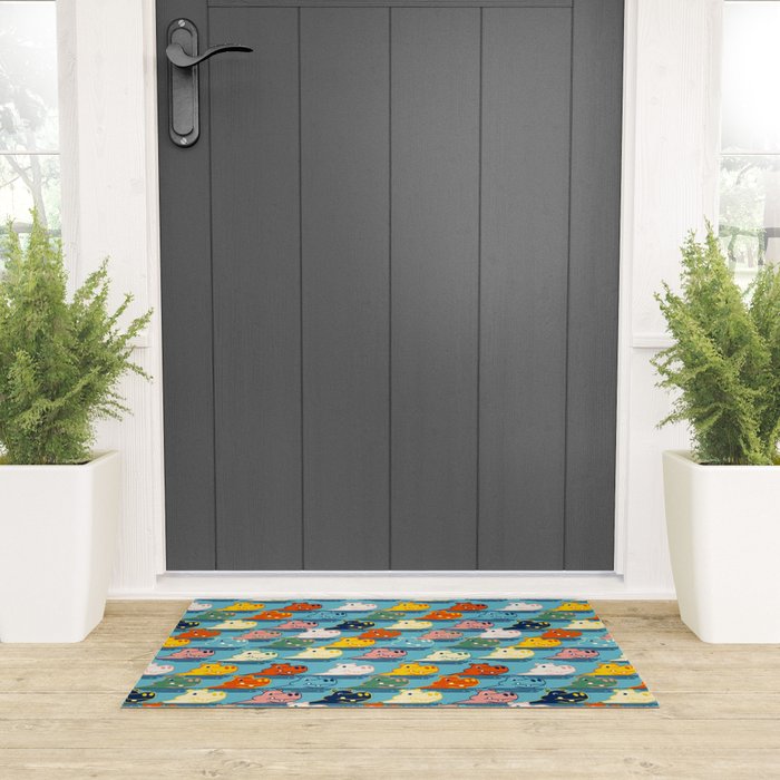 Happy Hippo Family Welcome Mat Gallery Image 3