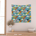 Happy Hippo Family Wall Tapestry Gallery Image 2