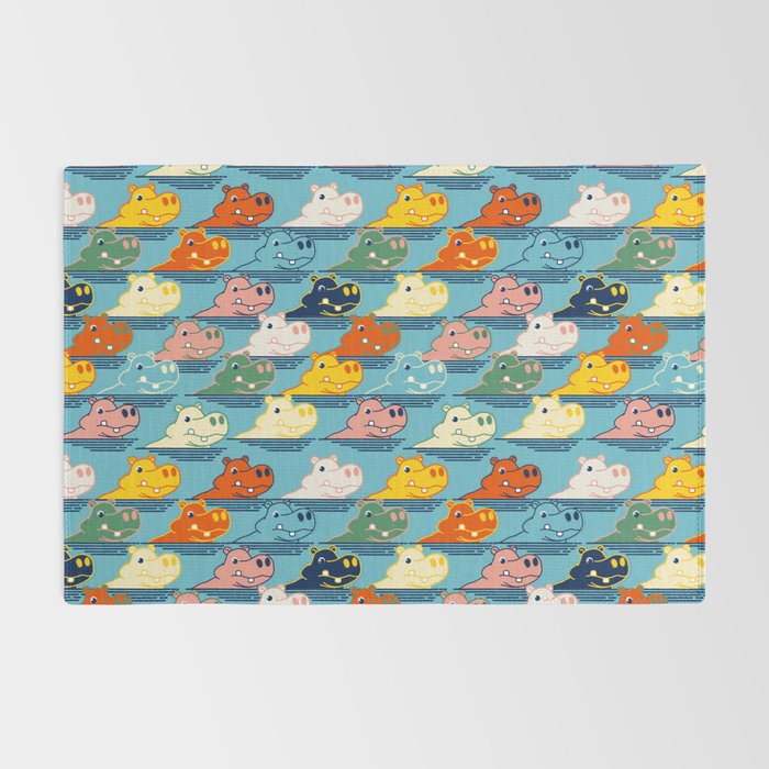Happy Hippo Family Rug Gallery Image 2