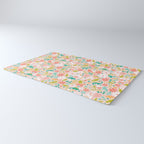 Dinosaurs + Unicorns in Pink + Teal Rug Gallery Image 3