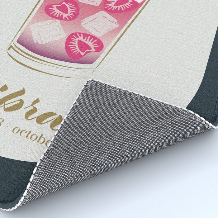 Strawberry Caipirinha Cocktail Zodiac Sign Rug Gallery Image 4