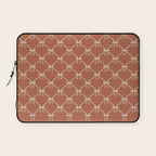 Bows & Ribbons Pattern LVIII Terracotta Orange Laptop Sleeve Gallery Image 1