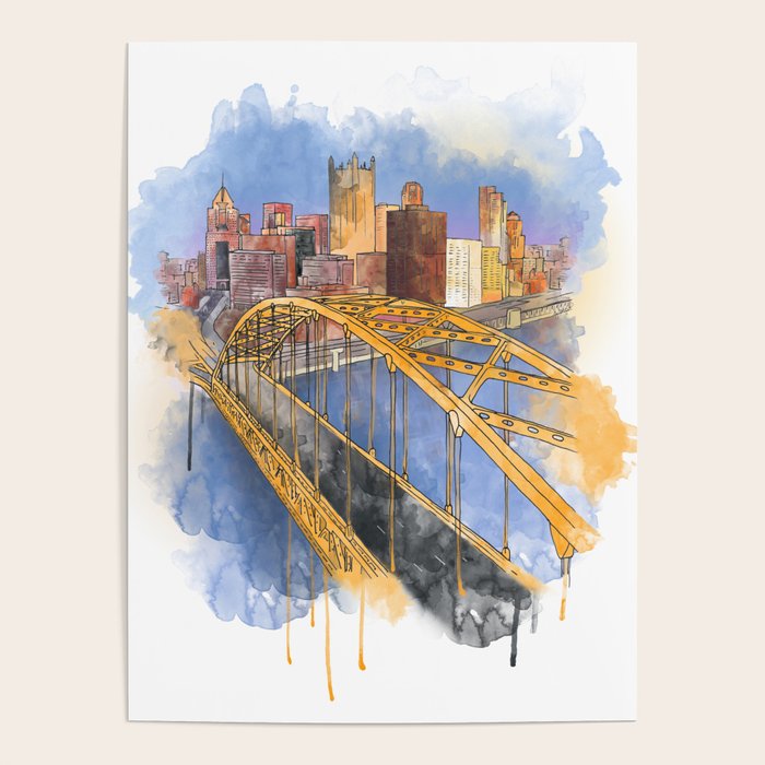 Pittsburgh Fort Pitt and Downtown Poster Gallery Image 4