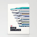 Shinkansen Bullet Train Evolution - White Stationery Card Gallery Image 2