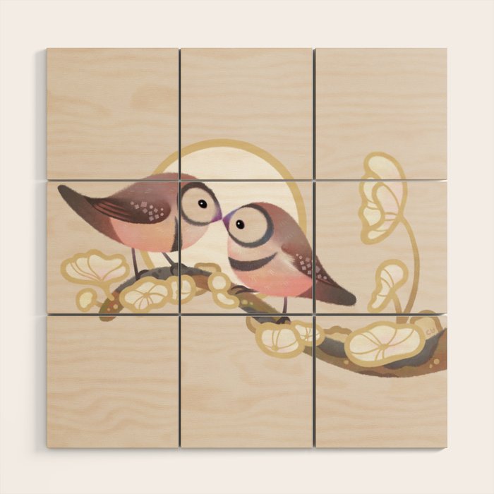 Owl finch Wood Wall Art Gallery Image 1