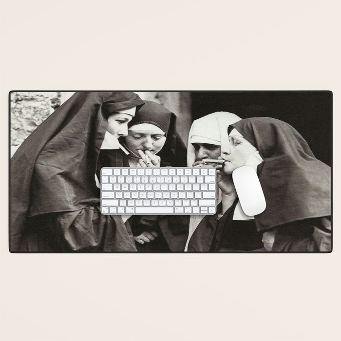 Nuns Smoking Desk Mat Gallery Image 1