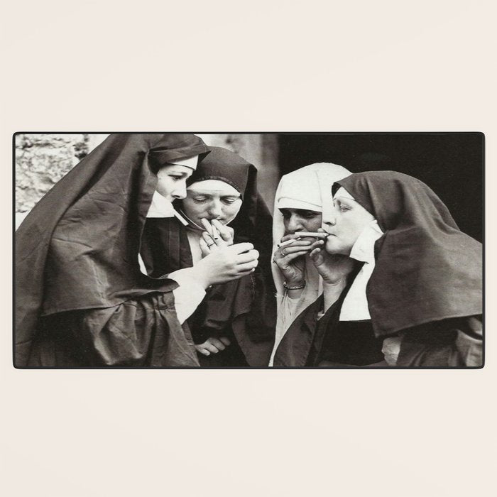 Nuns Smoking Desk Mat Gallery Image 3