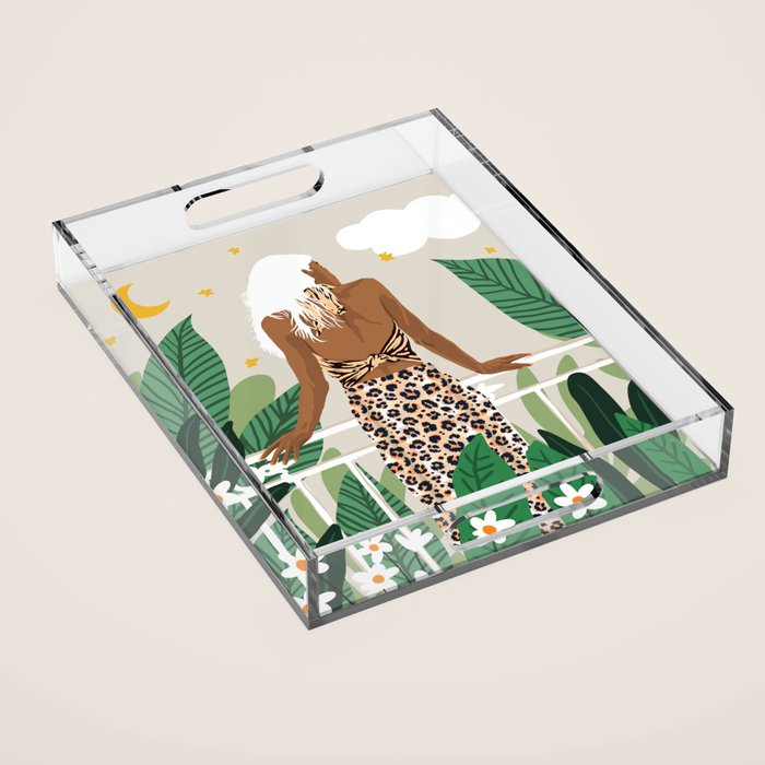 Trust the wait. Embrace the uncertainty. Enjoy the beauty of becoming. Acrylic Tray Gallery Image 1