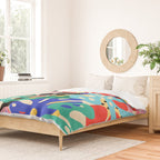 Colorful tropical plant leaves art pattern Duvet Cover Gallery Image 2