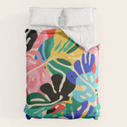Colorful tropical plant leaves art pattern Comforter Gallery Image 6