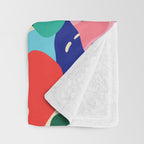 Colorful tropical plant leaves art pattern Throw Blanket Gallery Image 3