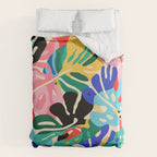 Colorful tropical plant leaves art pattern Duvet Cover Gallery Image 6