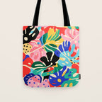 Colorful tropical plant leaves art pattern Tote Bag Gallery Image 1