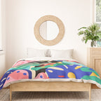 Colorful tropical plant leaves art pattern Duvet Cover Gallery Image 3