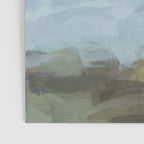 Summer at the Lake II - Sky Gray Blue Sage Green Abstract Wall Art, Painting Nature Print Portrait Poster Gallery Image 3