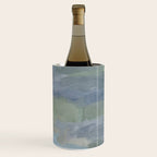Summer at the Lake II - Sky Gray Blue Sage Green Abstract Wall Art, Painting Nature Print Portrait Wine Chiller Gallery Image 3